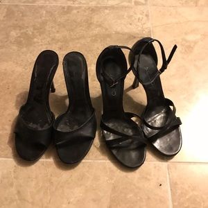 2 pairs of Aldo black heels size 6